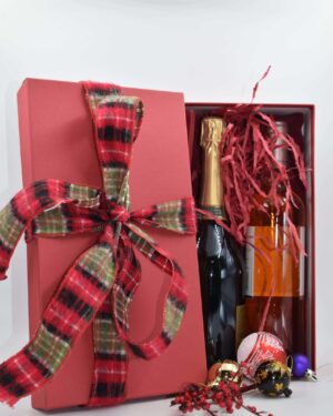 Καλάθι Δώρου 2 Τεμαχίων (2 x Φιάλες Spirit & Κρασί)