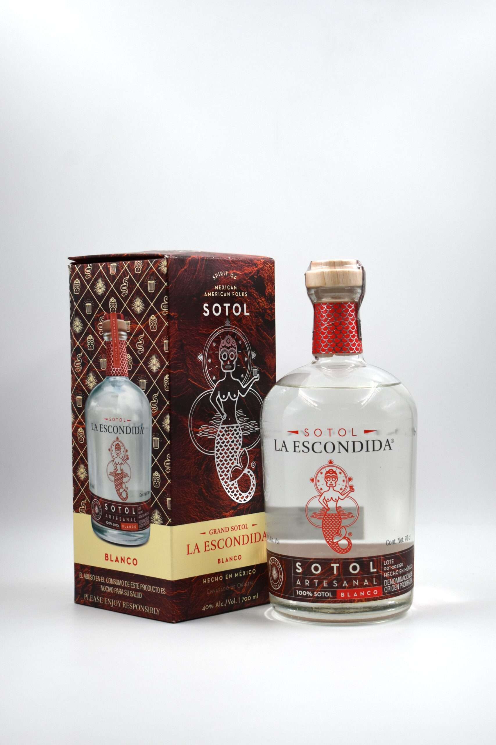 MEZCAL TEQUILA LA ESCONDIDA SOTOL BLANCO 700 ml